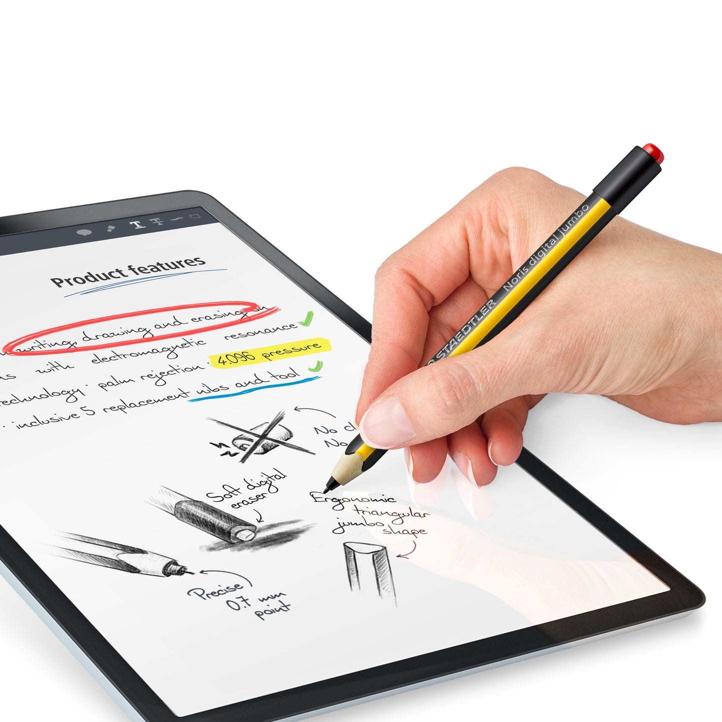 STAEDTLER Noris digital jumbo potlood, compatibel met tablets - 6