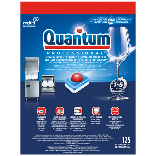 Quantum Pro All-in-one Vaatwastabletten, 125 stuks