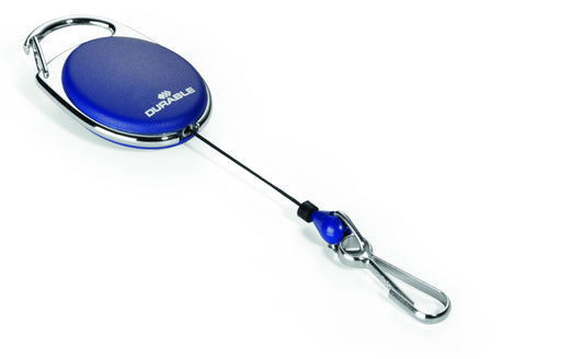 Afrolmechanisme Durable Style met karabijnhaak, blauw