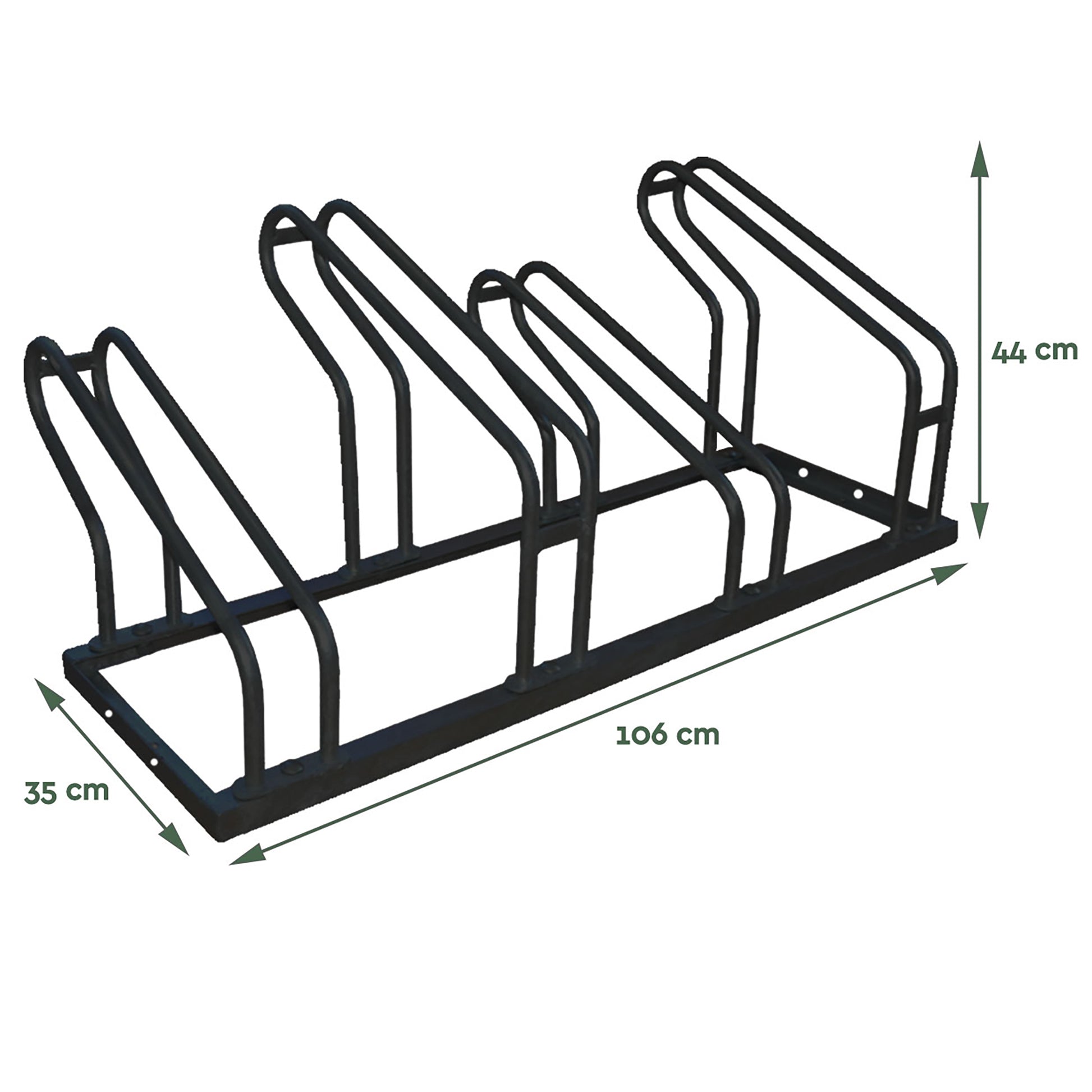 Fietsenrek BRASQ 4 Fietsen Zwart - 2