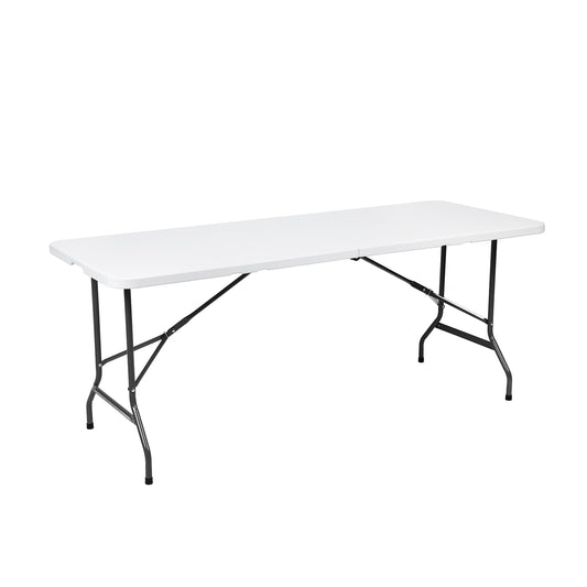 Vouwtafel BRASQ 180x70x74cm wit, inklapbaar met 2 hoogtestanden