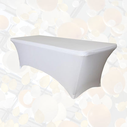 Tafelrok BRASQ Wit 183x76x74cm voor Vouwtafels - 4