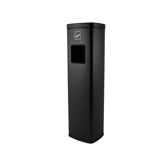 Afvalbak met asbak BRASQ 20 liter zwart