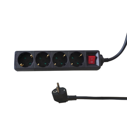Stekkerdoos BRASQ 4-voudig met 5 meter kabel en kinderbeveiliging