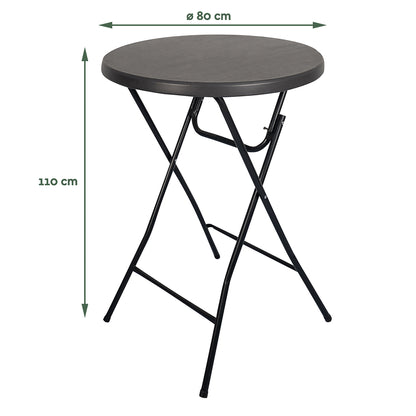 Statafel Brasq 80cm met kunststof blad en inklapbare poten - 2