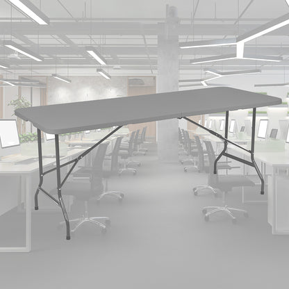 Vouwtafel Brasq 180x70x74cm met grijs kunststof blad - 6