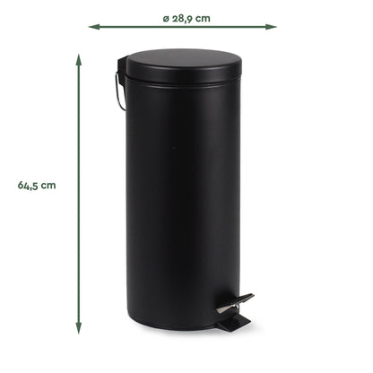 Afvalbak BRASQ pedaalemmer 30 liter zwart - 2