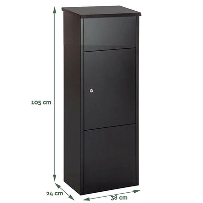 Pakketbrievenbus Brasq 105x38x24cm Zwart - 2