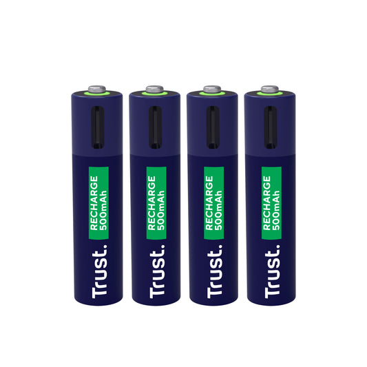 Trust USB-C Oplaadbare AAA Batterijen 4 stuks