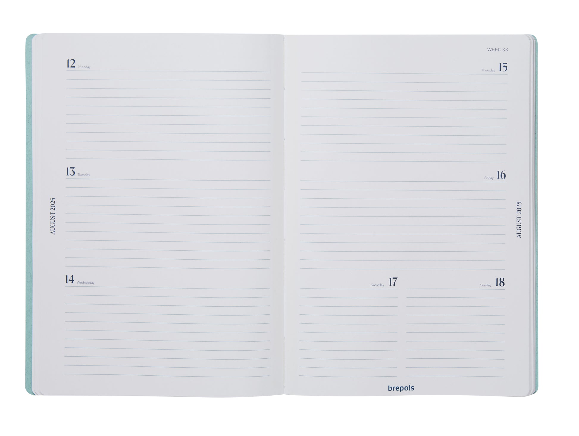 Agenda 2026 Brepols Essential Urban 7 dagen/2 pagina's zwart - 2