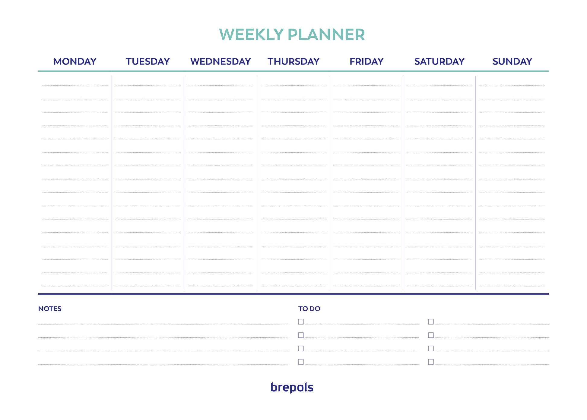 Planner Brepols Weekly Planner A4 7-dagen per pagina - 4