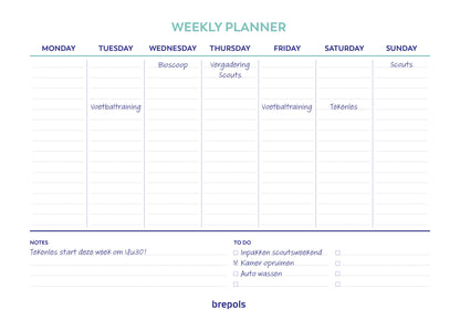 Planner Brepols Weekly Planner A4 7-dagen per pagina - 5