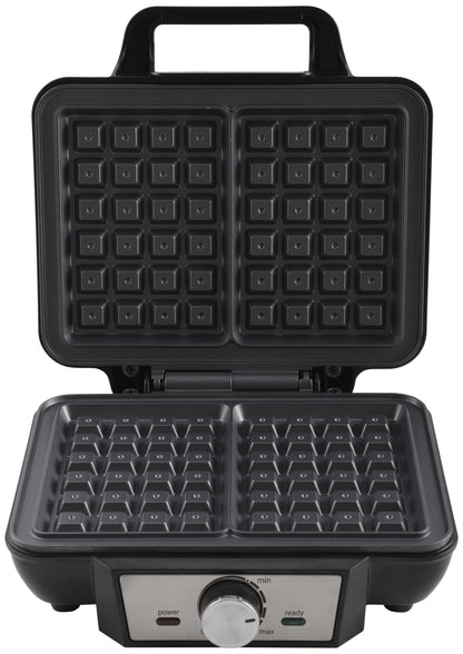 Wafelijzer Tomado voor 2 wafels, verstelbare thermostaat zwart - 2