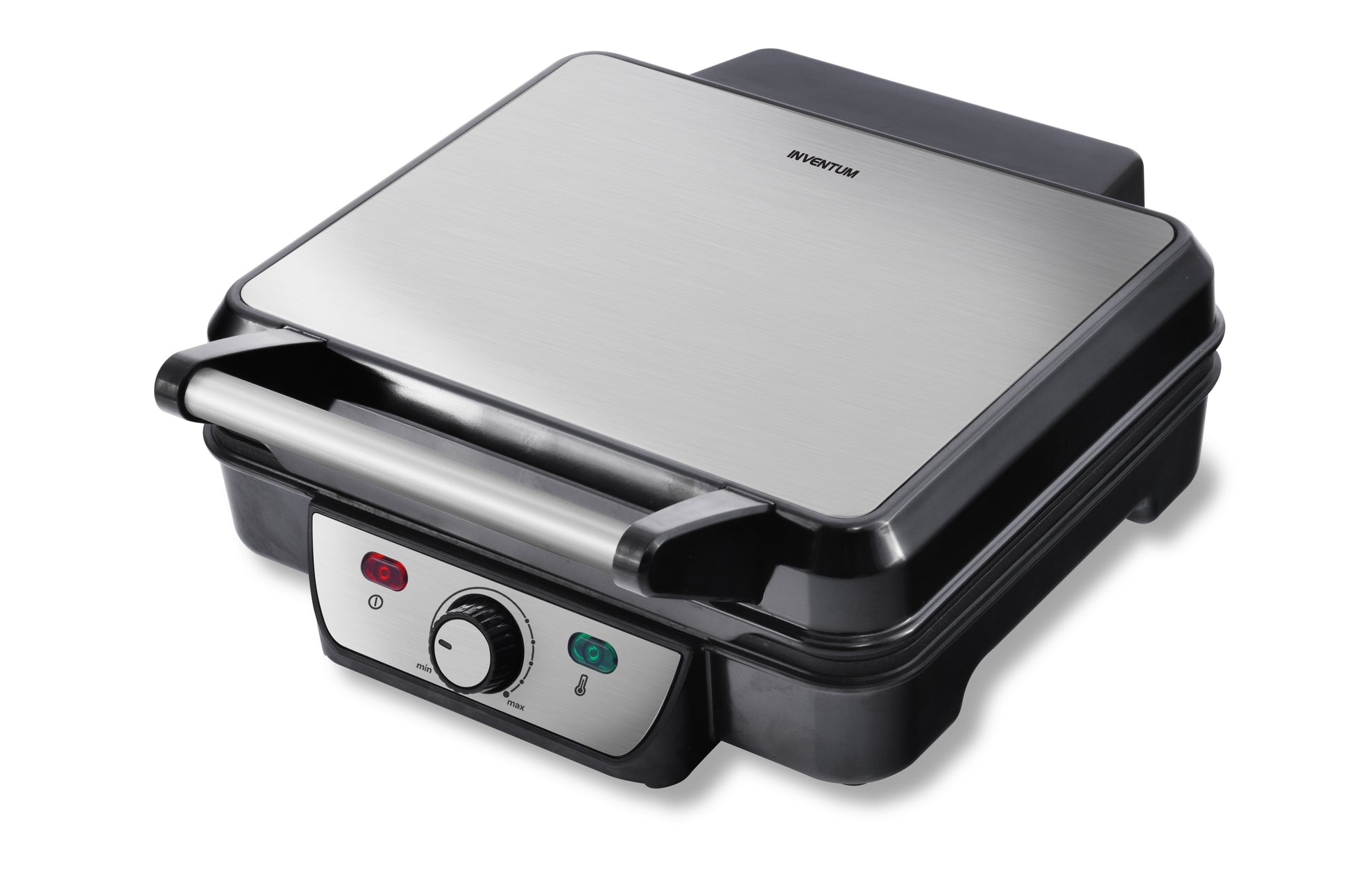 Contactgrill Inventum 1800W zwart RVS, groot grilloppervlak