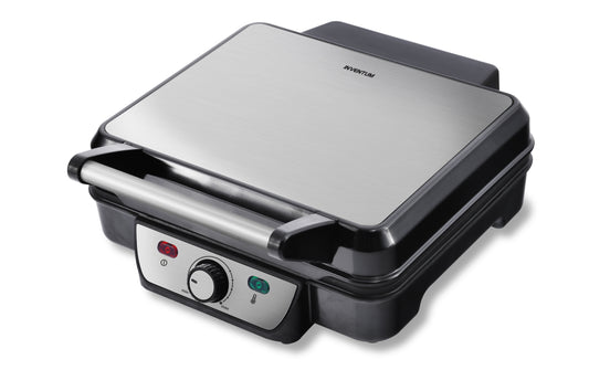 Contactgrill Inventum 1800W zwart RVS, groot grilloppervlak