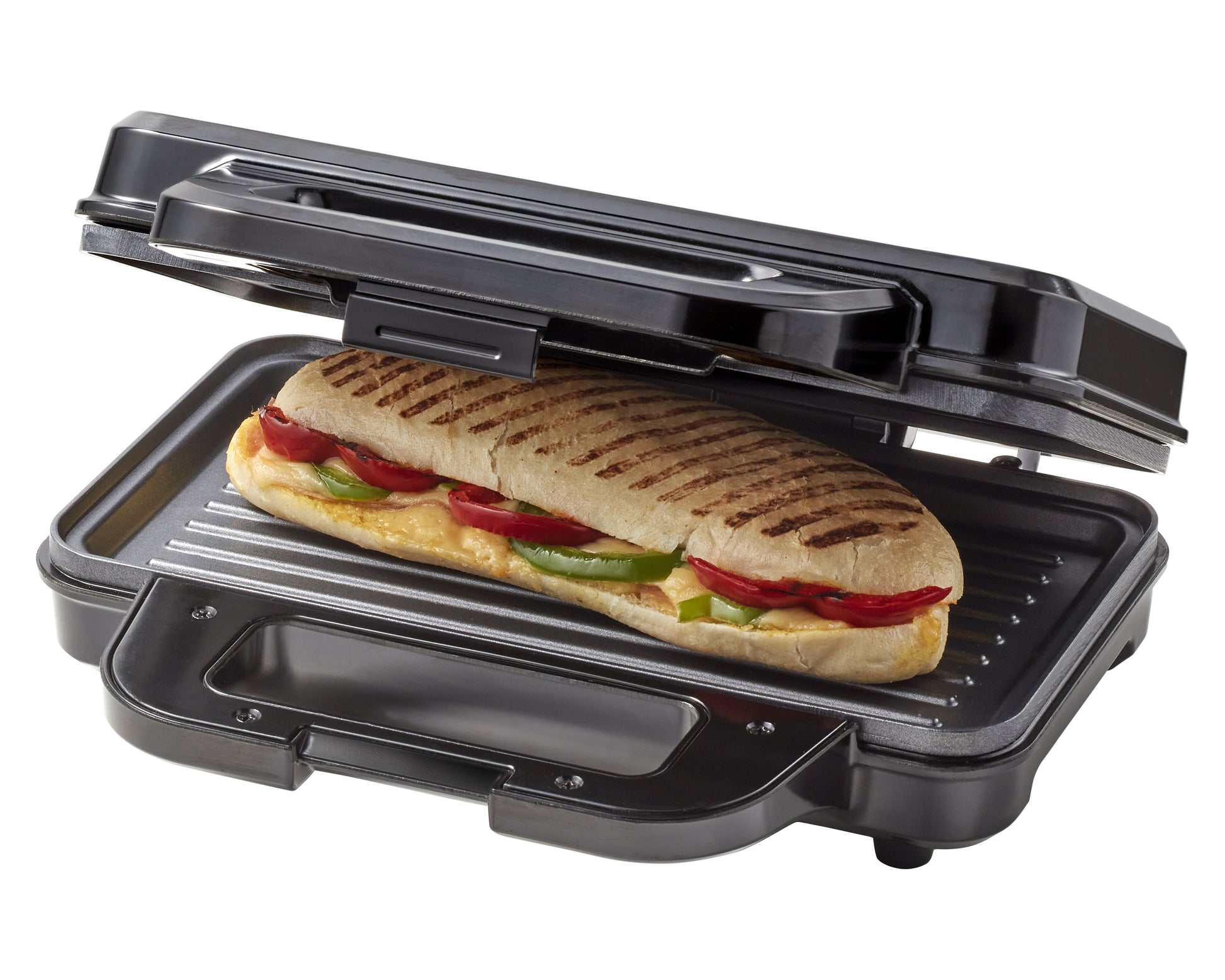 Tomado panini grill RVS zwart met vergrendelbare handgreep - 4