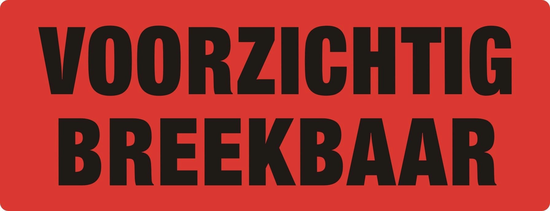 Waarschuwingsetiket Breekbaar 500 stuks