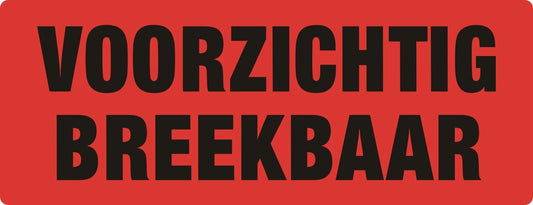 Waarschuwingsetiket Breekbaar 500 stuks