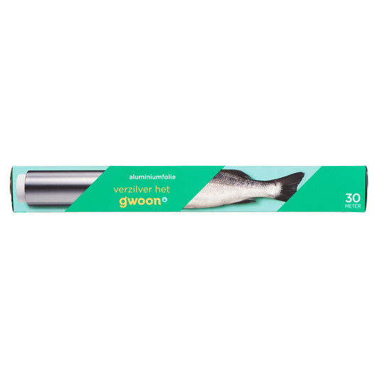 Gwoon Aluminiumfolie 30 meter met afscheurrand