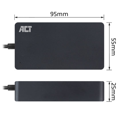 Compacte 65W Laptopoplader voor laptops tot 15,6 inch met 8 tips en lange kabel - 7