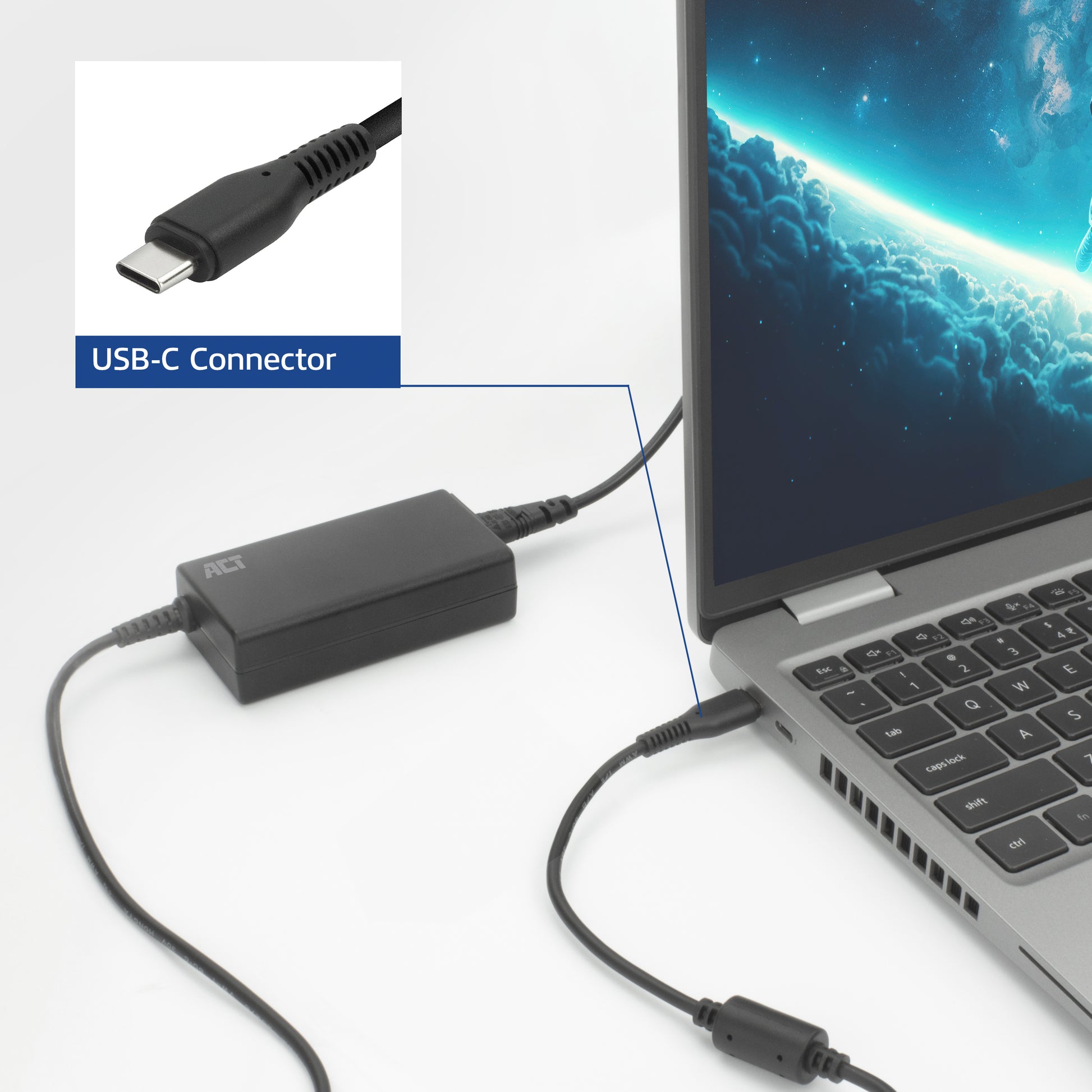 USB-C Laptoplader 65W met Power Delivery en 3 meter kabel - 4