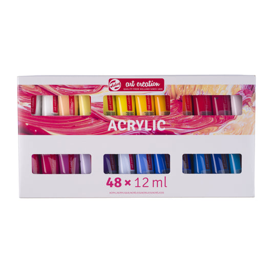 Acrylverf Talens Art Creation set 48 kleuren in 12 ml tubes