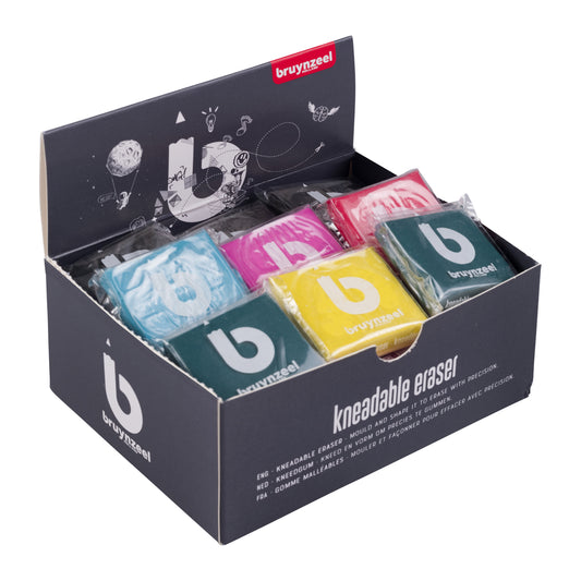 Kneedgum Bruynzeel in display – 36 stuks, assorti