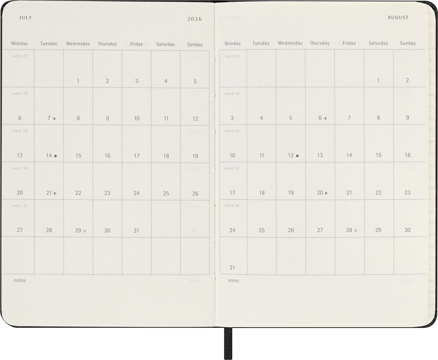Agenda 2026 Msk Plan Week 7 dagen per week, zwart, pocket, hardcover - 4