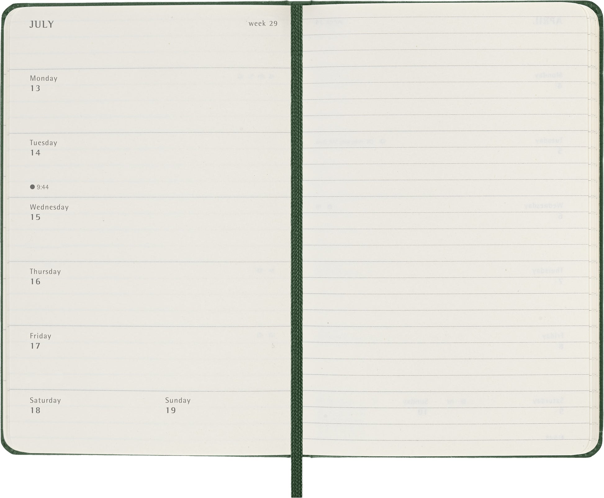 Agenda 2026 Msk Plan Week 7 dagen per week, Myrtle, pocketformaat, hardcover - 3
