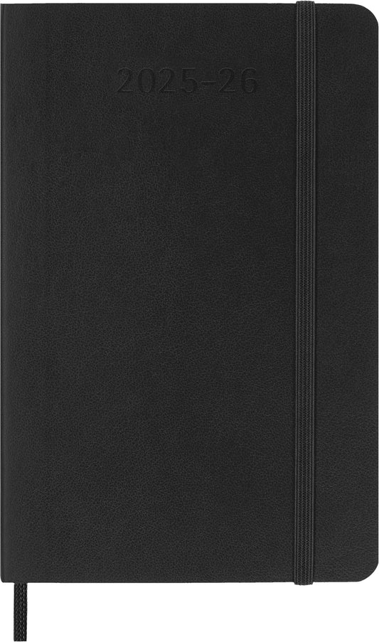 Agenda 18 Maanden Weekly Notebook Pocket Softcover Zwart