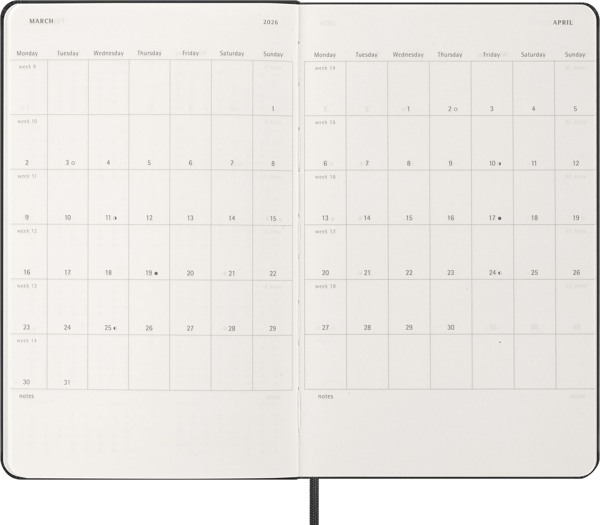Agenda 2026 Msk Plan Week 7 dagen per week, zwart, groot formaat, hardcover - 4
