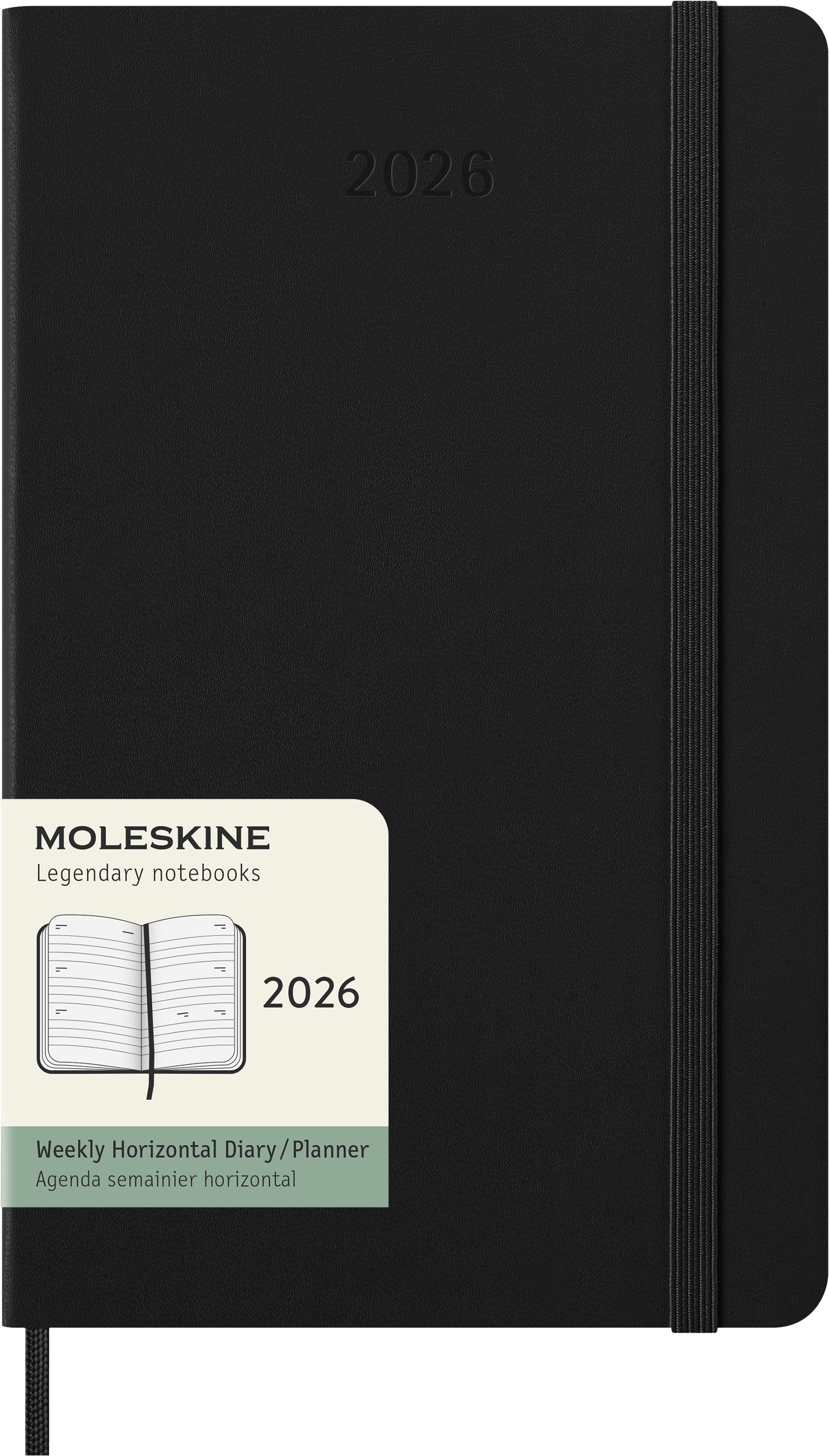 Agenda 2026 Msk Plan Week 7 dagen per week, zwart, groot formaat, hardcover - 7