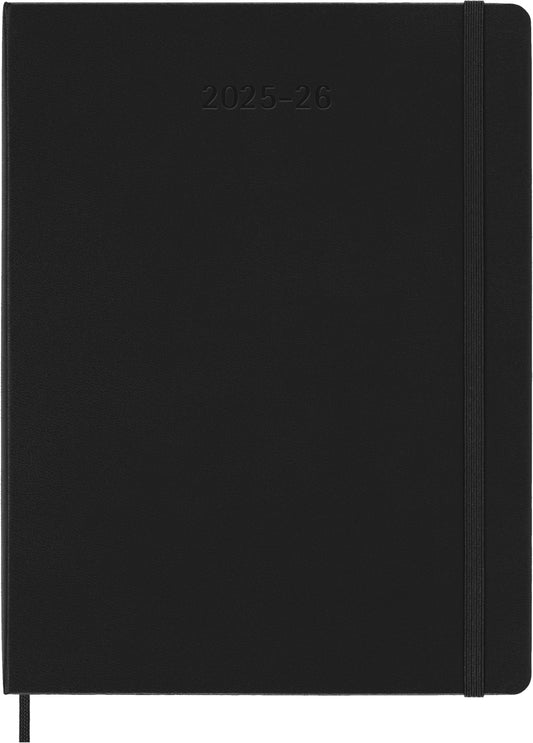 Agenda 18 Maanden Weekly Notebook XL Hardcover Zwart