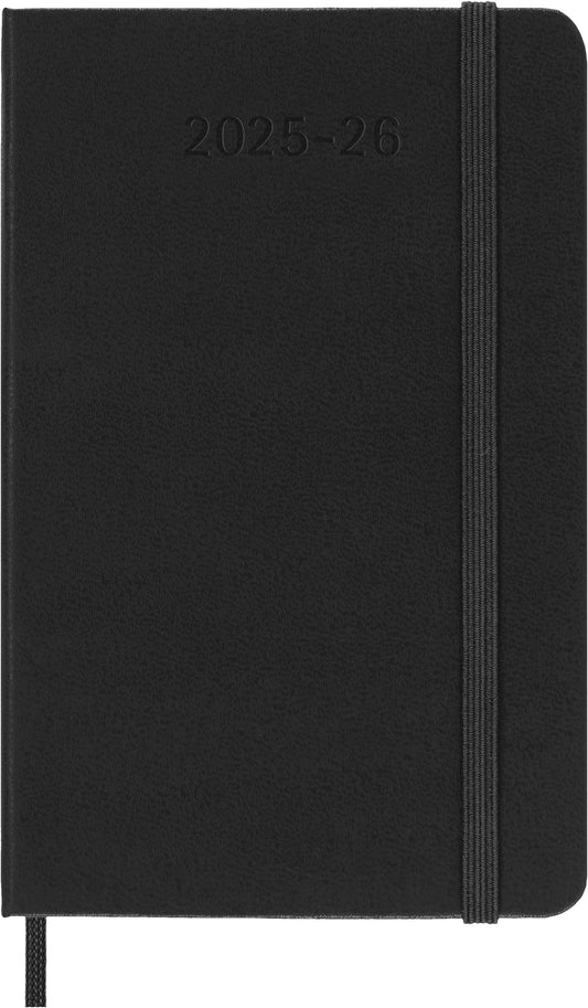 Agenda 18 Maanden Weekly Notebook Pocket Hardcover Zwart