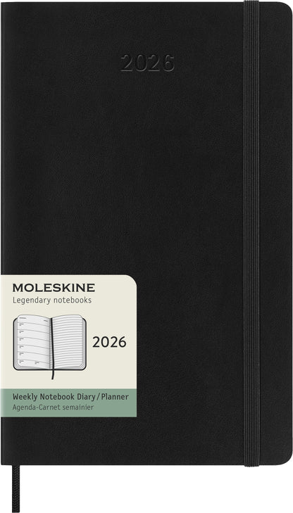 Agenda 2026 Msk Plan Week 7 dagen per week, zwart, hardcover, groot formaat - 7