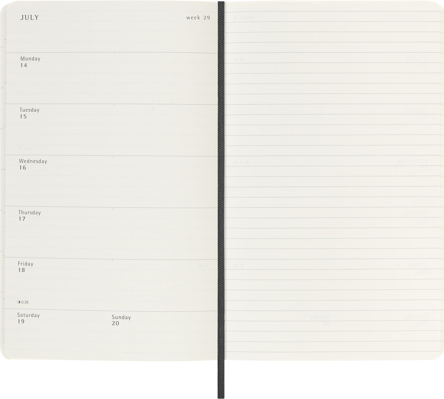 Moleskine 18 Maanden Weekly Notebook Planner juli-december, Zacht - 3