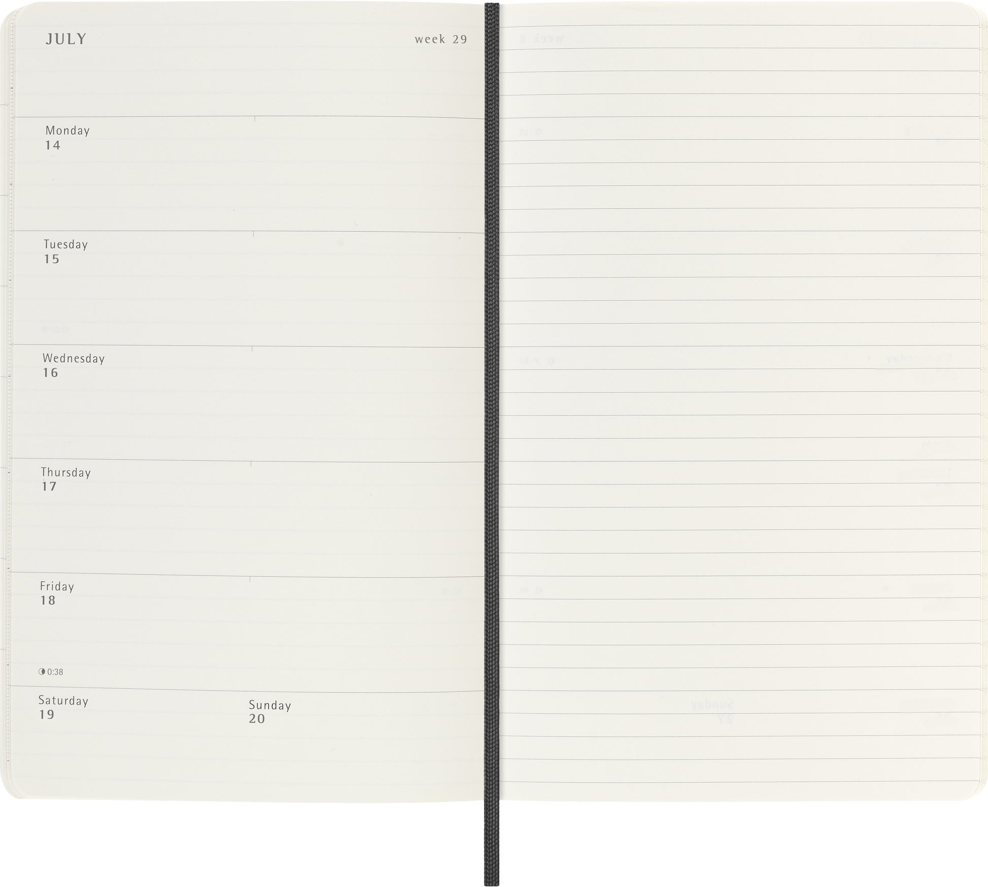 Moleskine 18 Maanden Weekly Notebook Planner juli-december, Zacht - 3