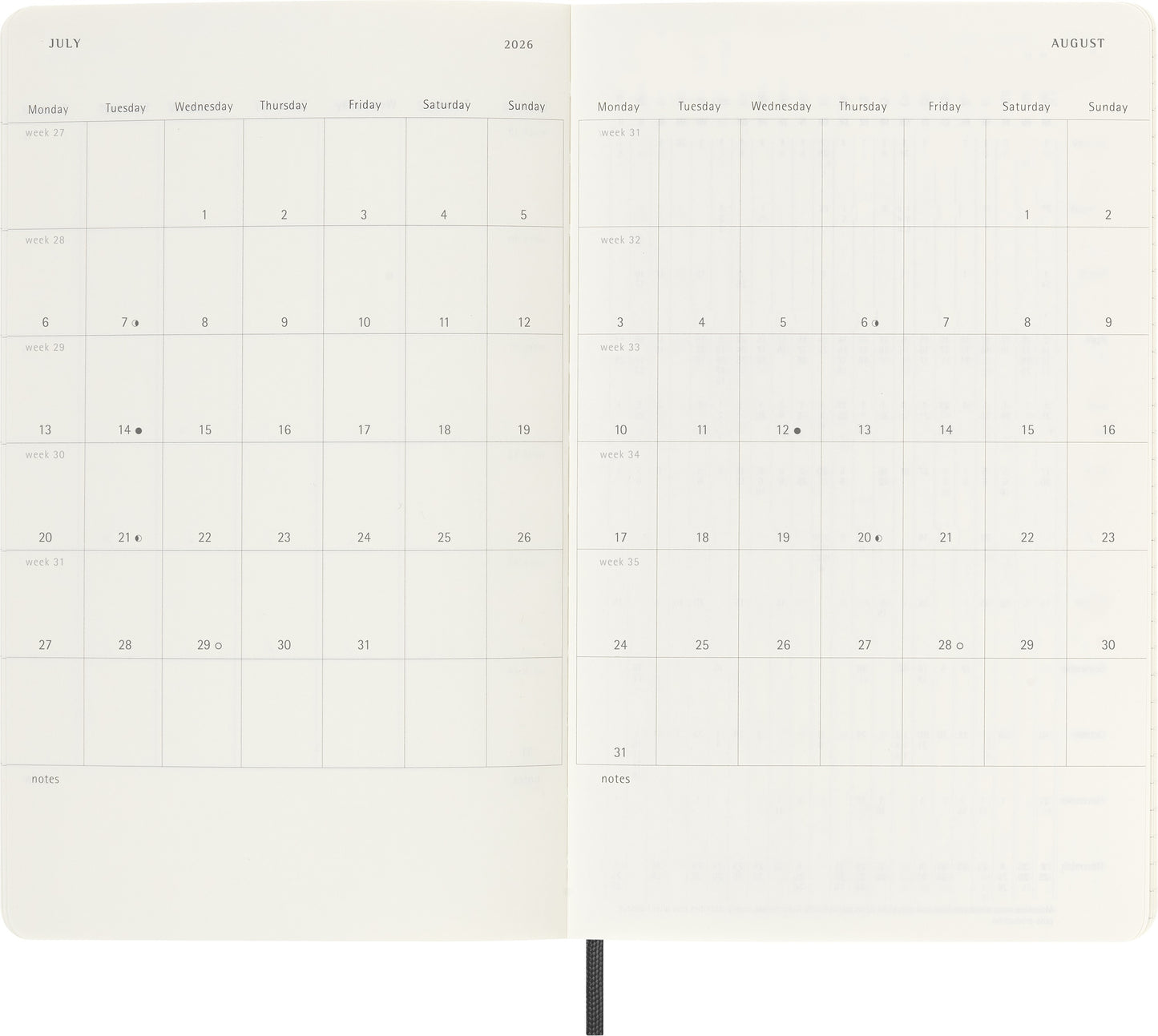 Moleskine 18 Maanden Weekly Notebook Planner juli-december, Zacht - 4