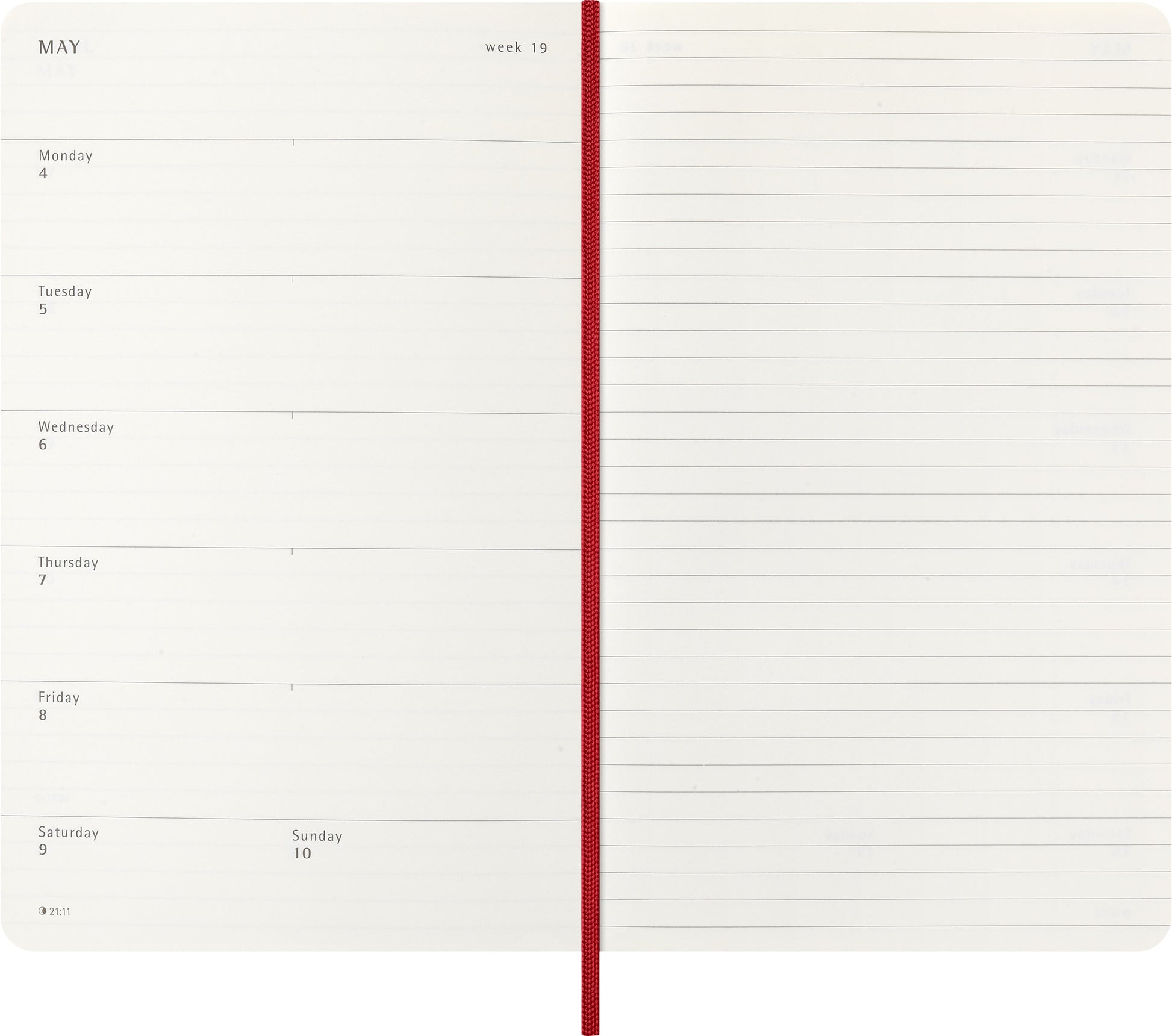 Agenda 2026 Msk Plan Week 7-dagen per pagina, Scarlet Red - 3