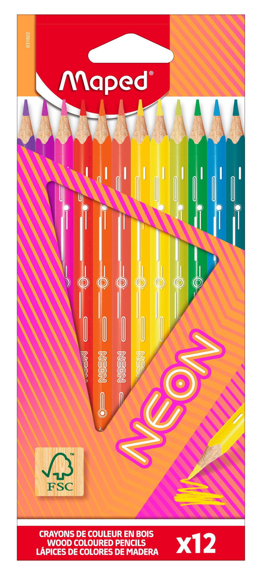 Kleurpotlood Maped Neon 12 kleuren