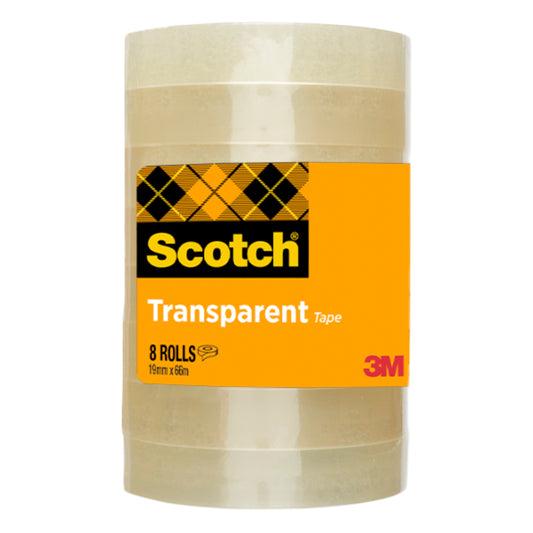 Plakband Scotch 508 transparant 19mm x 66m, 8 rollen