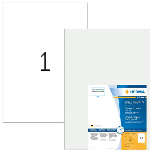 HERMA 9542 Weerbestendig, rekbaar etiketten 297x420mm, 10 stuks