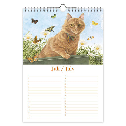 Verjaardagskalender Francien’s Katten met Ringband A4 - 2