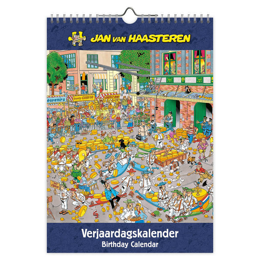 Verjaardagskalender Jan van Haasteren met Humoristische Illustraties A4