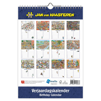 Verjaardagskalender Jan van Haasteren met Humoristische Illustraties A4 - 3