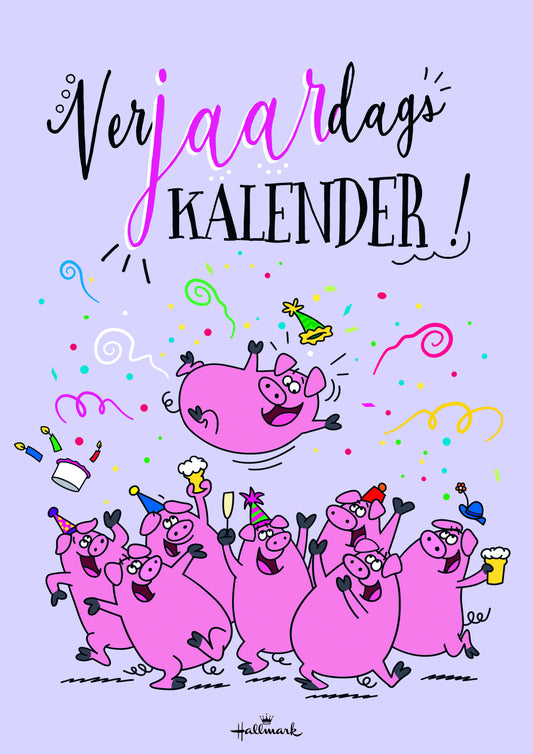 Verjaardagskalender met Leo Immerzeel Illustraties 21x30 cm