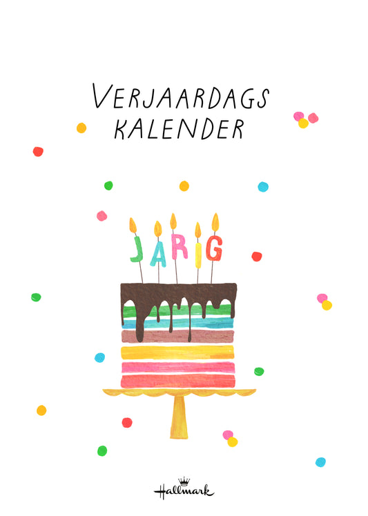 Kort formaat Verjaardagskalender Pretty Cute 21x30 cm