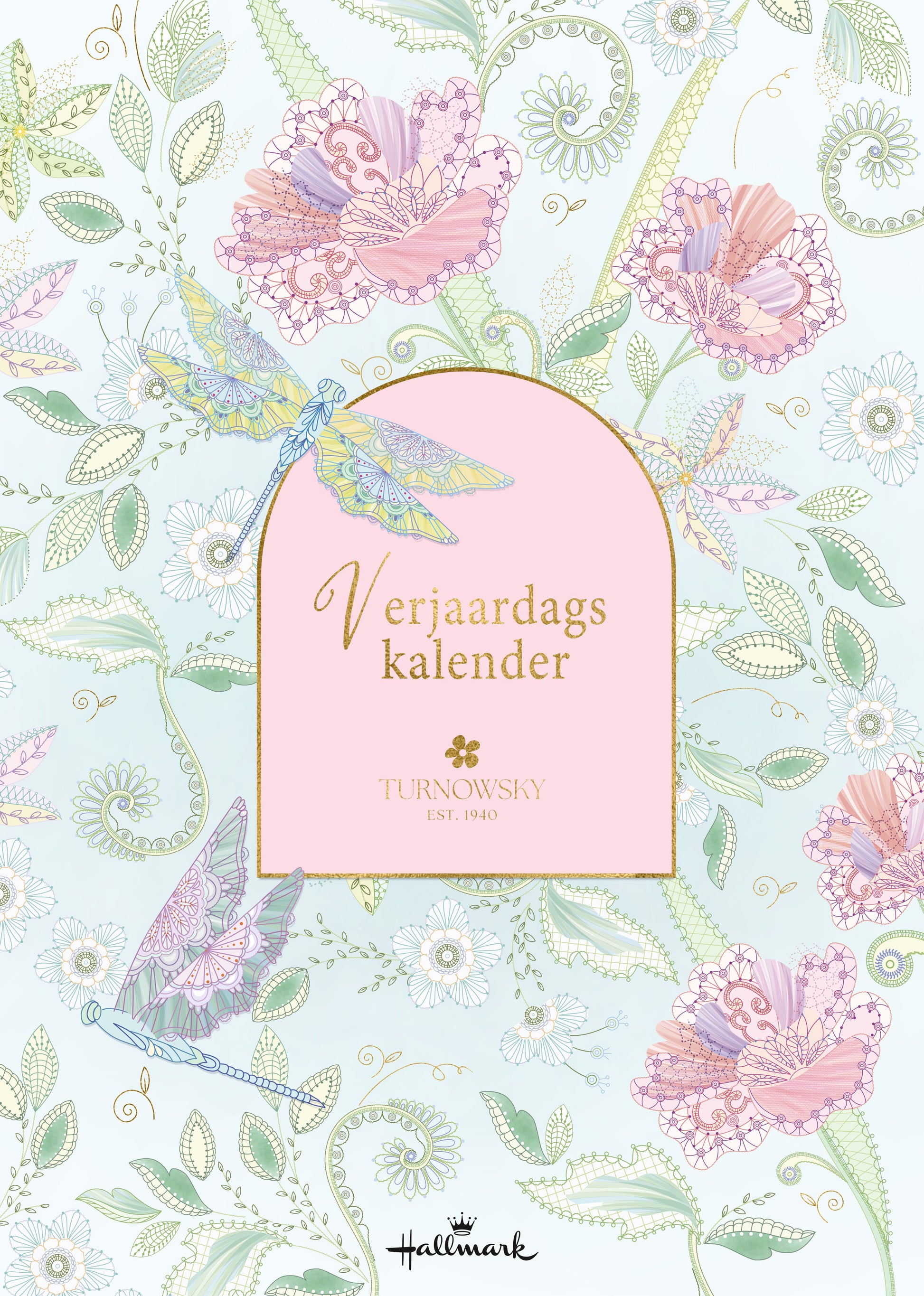 Verjaardagskalender Turnowsky Bloemenillustraties A4 21x30cm