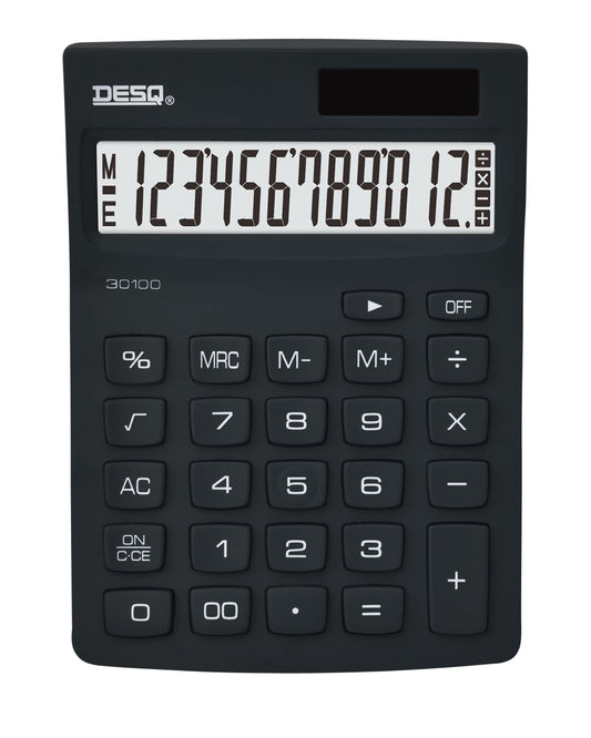 Desq Compact Rekenmachine Zwart