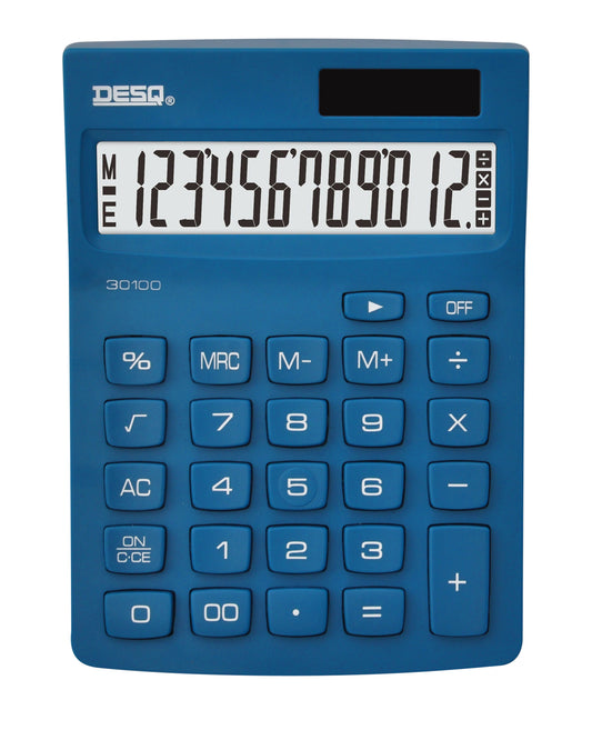 Desq Compact Rekenmachine Navy Blauw